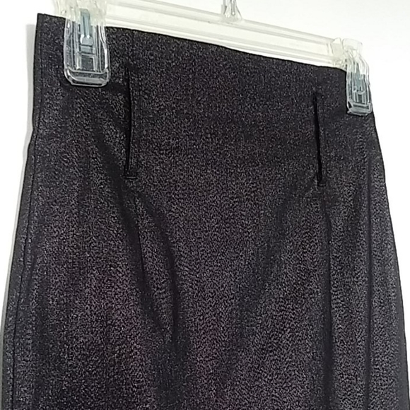 2B Shimmery Black High Waist Pencil Skirt - Picture 3 of 7